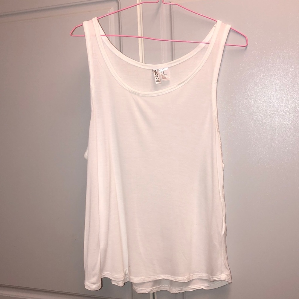 Plain white tank top